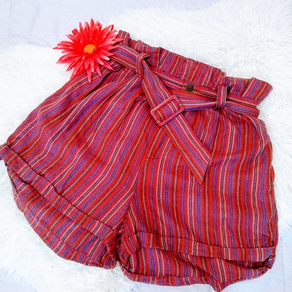 Urban outfitters PaperbagStriped Women's short S-P - Picture 2 of 8